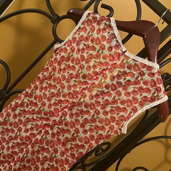 LUISA BECCARIA Micro Poppies Midi Dress - Picture 9 of 17